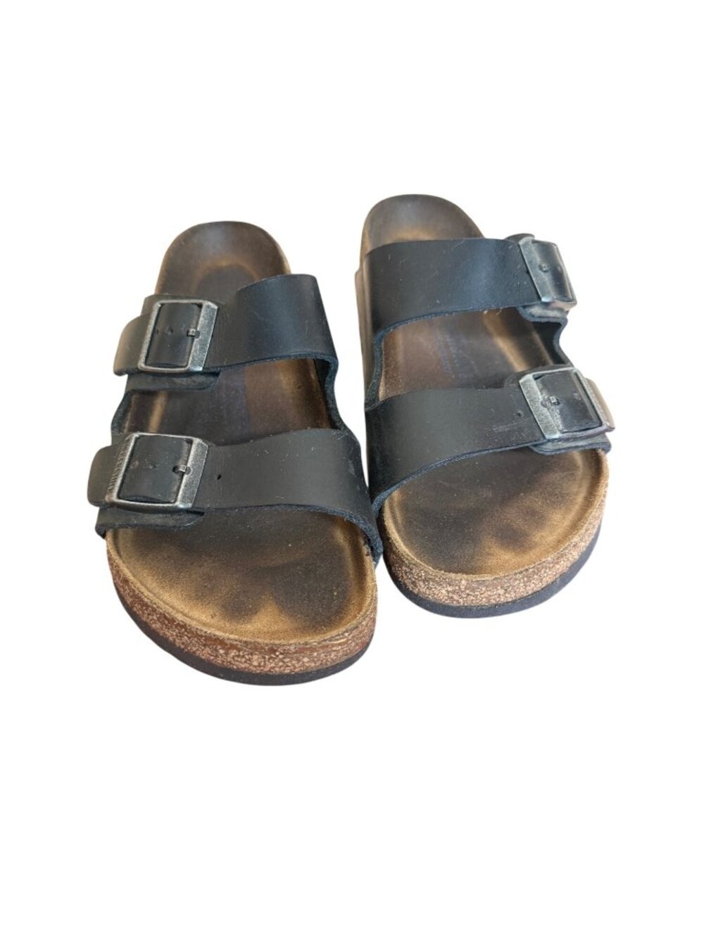 Birkenstock Arizona Black Leather Sandals With  Size 36 Narrow Fit